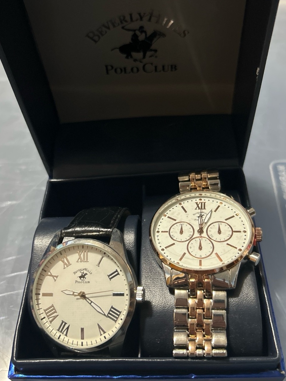 Beverly Hills Polo Club Men's Two-Piece Watch Set - Cream Dials